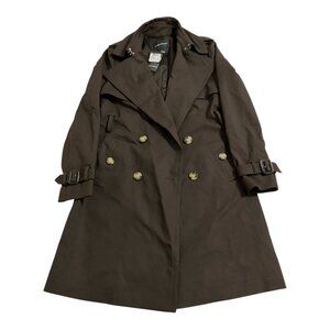 Club Monaco Matie Trench Coat Espresso Brown Womens Size S NWT $329 MSRP